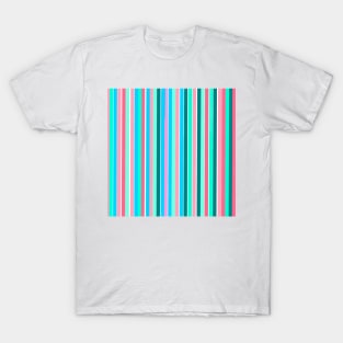 Teal and Pink Stripes T-Shirt